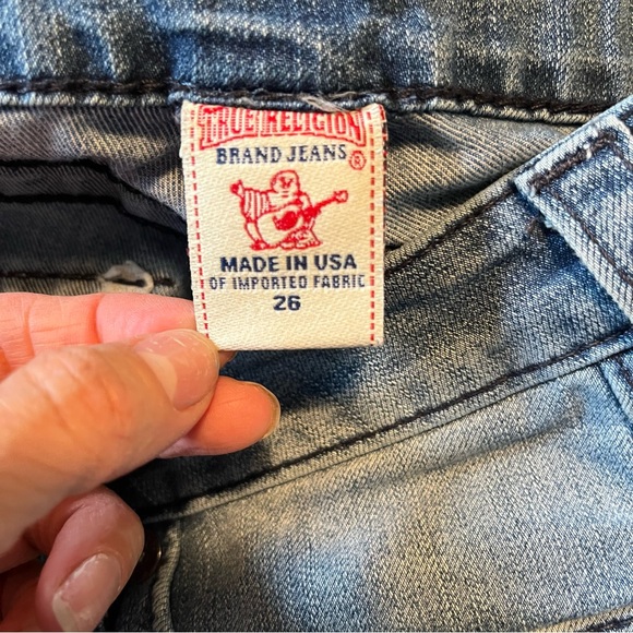 TRUE RELIGION Low Rise Bootcut Sz 26 Black Label Made In USA - Picture 6 of 9